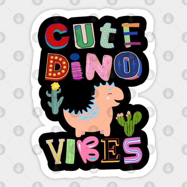 Cute Dino Vibes No. 2 Sticker by madrigenum